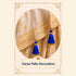 Royal Blue Fancy Silk Tassels with Zari Bead Thread Latkan Pack of 10 | Craft Shop India