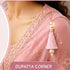 Baby Pink Silk Hanging Tassels with Silver Cutdana Beads for Saree Pallu, Blouse, Lehenga, Dupatta, DIY Art & Craft Decoration | Pack of 10 | Craft Shop India