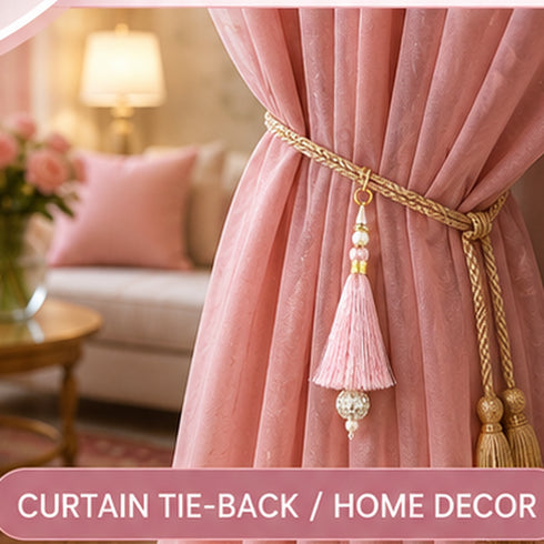 Baby Pink Silk Hanging Tassels with Silver Cutdana Beads for Saree Pallu, Blouse, Lehenga, Dupatta, DIY Art & Craft Decoration | Pack of 10 | Craft Shop India