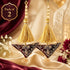 Maroon Embroidered Triangle Potli Latkan Tassel Set of 2 for Saree, Blouse & Lehenga | Craft Shop India