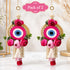 Pink Handmade Floral Evil Eye Door Hanging Pair with Pearl Beads & Tassels | Home & Mandir Decor | Craft Shop India