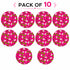 Rani Pink Pichwai Lotus Round Cutout Pack of 10 | Wall Hanging Decoration | Craft Shop India