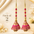 Rani Pink Handmade Ethnic Sequin Tassel Latkan Set of 2 for Saree, Blouse & Lehenga | Craft Shop India