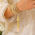 Golden Handmade Ethnic Cutdana Latkan Tassel Set of 2 for Saree, Blouse & Lehenga | Craft Shop India