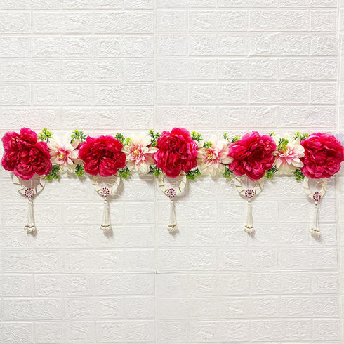 Rani Big Flower Bandhanwar for Door Entrance | 40 Inch | Handmade Floral Door Hanging | Craft Shop India