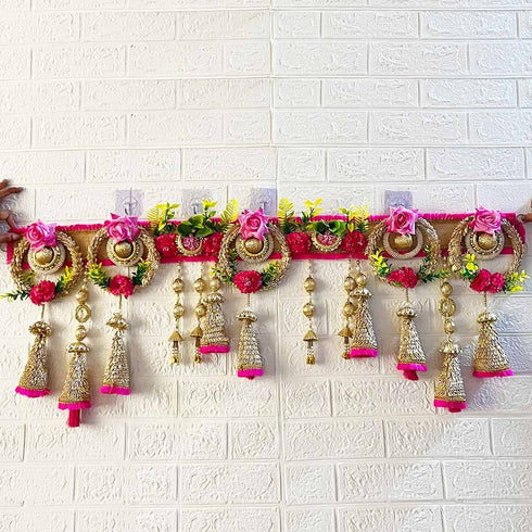 Rani Rose Cone Toran Bandhanwar for Door Entrance | 40 Inch | Craft Shop India