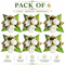 White Handmade Artificial 3 Flowers & Pollen Bunch Pack of 6 & 12 | Trousseau Packing | Craft Shop India