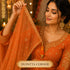 Orange Silk Hanging Tassels with Golden Cutdana Beads for Saree Pallu, Blouse, Lehenga, Dupatta, DIY Art & Craft Decoration | Pack of 10 | Craft Shop India