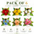 Multicolor Handmade Artificial 3 Flowers & Pollen Bunch Pack of 6 & 12 | Trousseau Packing | Craft Shop India