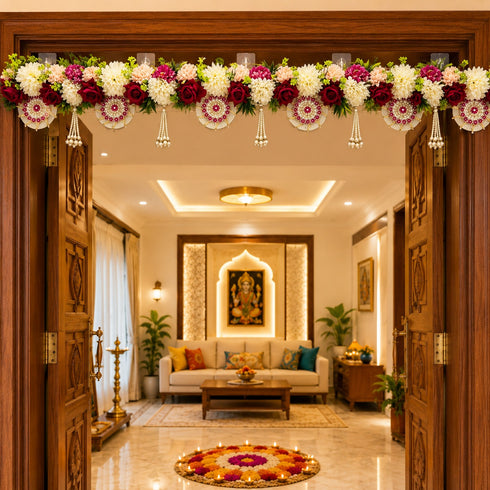 Rani Rose Bandhanwar Toran 40 Inch for Home Door Entrance | Craft Shop India