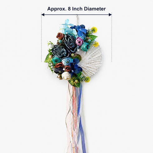 Handmade Floral Dream Catcher Wall Hanging Pack of 2 | Boho Home Decor | Craft Shop India