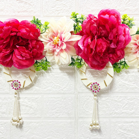 Rani Big Flower Bandhanwar for Door Entrance | 40 Inch | Handmade Floral Door Hanging | Craft Shop India