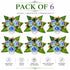 Blue Handmade Artificial 3 Flowers & Pollen Bunch Pack of 6 for Trousseau Packing | Craft Shop India