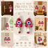 Pink Handmade Floral Evil Eye Door Hanging Pair with Pearl Beads & Tassels | Home & Mandir Decor | Craft Shop India