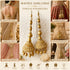 Golden Cone Ethnic Nalki Cone Latkan Tassel Pack of 2 for Saree, Blouse & Lehenga | Craft Shop India