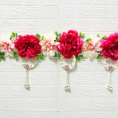 Rani Big Flower Bandhanwar for Door Entrance | 40 Inch | Handmade Floral Door Hanging | Craft Shop India