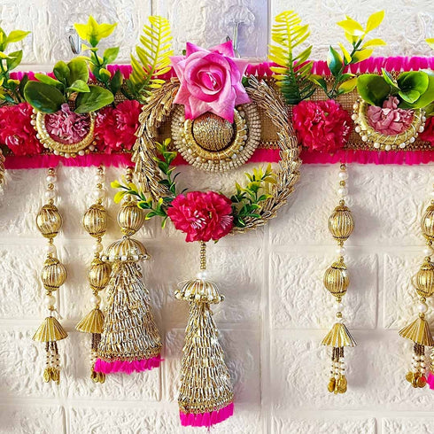 Rani Rose Cone Toran Bandhanwar for Door Entrance | 40 Inch | Craft Shop India