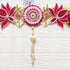 Rani Flower with Beaded Lotus Bandhanwar for Door Entrance | 40 Inch | Handmade Floral Door Hanging | Craft Shop India