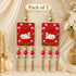 Red Pichwai Cow Shubh Labh Tassels Hanging Pair for Home Decoration | Craft Shop India