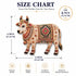 Kamdhenu Cow Printed MDF Cutout Pack of 4 | 6 Inch | DIY Decoration, Toran & Bandhanwar | Craft Shop India
