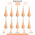 Peach Silk Hanging Tassels with Silver Cutdana Beads for Saree Pallu, Blouse, Lehenga & Dupatta | DIY Craft & Decoration | Pack of 10 | Craft Shop India