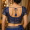 Royal Blue Silk Hanging Tassels with Golden Cutdana Beads for Saree Pallu, Blouse, Lehenga, Dupatta, DIY Art & Craft Decoration | Pack of 10 | Craft Shop India