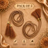 Copper Brown Tassel with Cord Rope Pack of 2 for Saree, Blouse, Dupatta & Lehenga | Craft Shop India