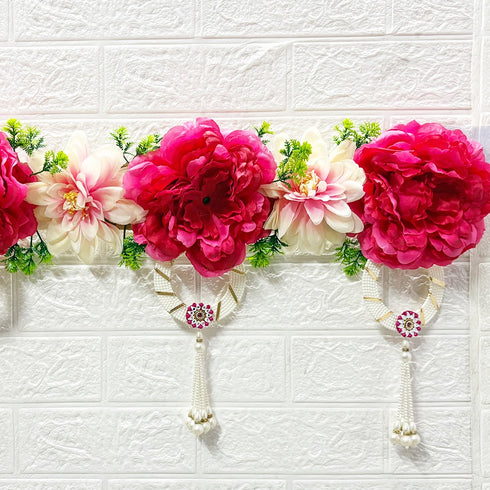 Rani Big Flower Bandhanwar for Door Entrance | 40 Inch | Handmade Floral Door Hanging | Craft Shop India