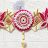 Rani Flower with Beaded Lotus Bandhanwar for Door Entrance | 40 Inch | Handmade Floral Door Hanging | Craft Shop India