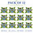 Blue Handmade Artificial 3 Flowers & Pollen Bunch Pack of 6 for Trousseau Packing | Craft Shop India