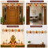 Orange Flower with White Jute Chakra Bandhanwar Toran for Door Entrance | 40 Inch | Craft Shop India