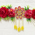 Red Hare Ka Sahara Bandhanwar for Door Entrance | 40 Inch | Handmade Floral Door Hanging | Craft Shop India