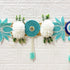 Firozi Lotus Toran Bandhanwar for Door Entrance | 40 Inch | Handmade Floral Door Hanging | Craft Shop India
