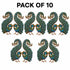 Peacock Printed MDF Cutout Pack of 10 | 4 & 6 Inch | DIY Decoration, Toran & Bandhanwar | Craft Shop India
