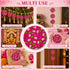 Rani Pink Pichwai Lotus Round Cutout Pack of 10 | Wall Hanging Decoration | Craft Shop India