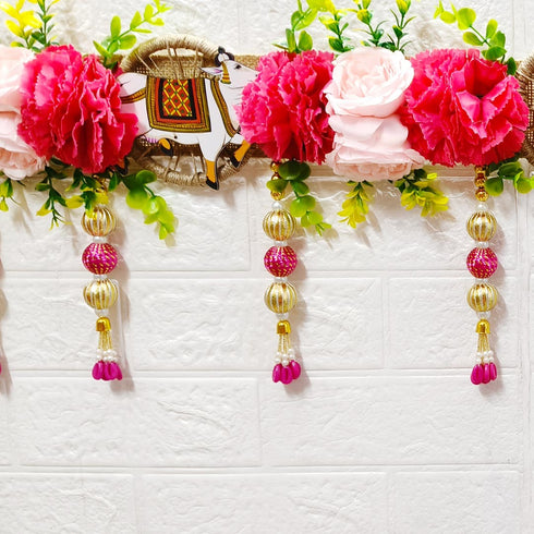 Red Shrinathji Toran Bandhanwar for Door Entrance | 40 Inch | Craft Shop India