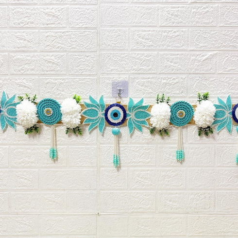 Firozi Lotus Toran Bandhanwar for Door Entrance | 40 Inch | Handmade Floral Door Hanging | Craft Shop India