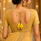 Yellow Silk Hanging Tassels with Golden Cutdana Beads for Saree Pallu, Blouse, Lehenga, Dupatta, DIY Art & Craft Decoration | Pack of 10 | Craft Shop India