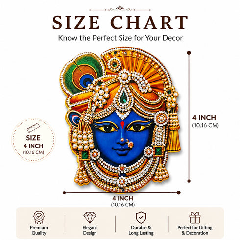 Krishna Ji Printed MDF Cutout Pack of 10 for DIY Decoration, Toran & Bandhanwar | Craft Shop India