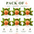 Peach Handmade Artificial 3 Flowers & Pollen Bunch Pack of 6 & 12 | Trousseau Packing | Craft Shop India