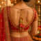Red & Golden Handmade Double Layer Silk Jhumki Latkan Tassel Set of 2 for Saree, Blouse & Lehenga | Craft Shop India
