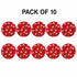 Red Pichwai Lotus Round Cutout Pack of 10 | Wall Hanging Decoration | Craft Shop India