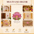 Beaded Lotus Printed MDF Cutout Pack of 10 | DIY Decoration, Toran & Bandhanwar | Craft Shop India