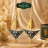 Dark Bottle Green Embroidered Triangle Potli Latkan Tassel Set of 2 for Saree, Blouse & Lehenga | Craft Shop India