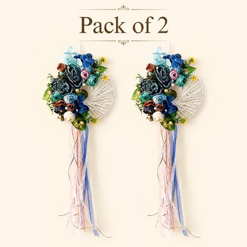 Handmade Floral Dream Catcher Wall Hanging Pack of 2 | Boho Home Decor | Craft Shop India