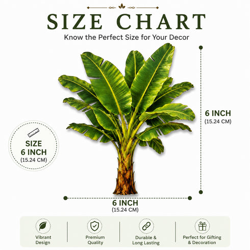 Banana Tree Printed MDF Cutout Pack of 10 | DIY Decoration, Toran & Bandhanwar | Craft Shop India