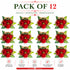 Red Handmade Artificial 3 Flowers & Pollen Bunch Pack of 6 & 12 | Trousseau Packing | Craft Shop India
