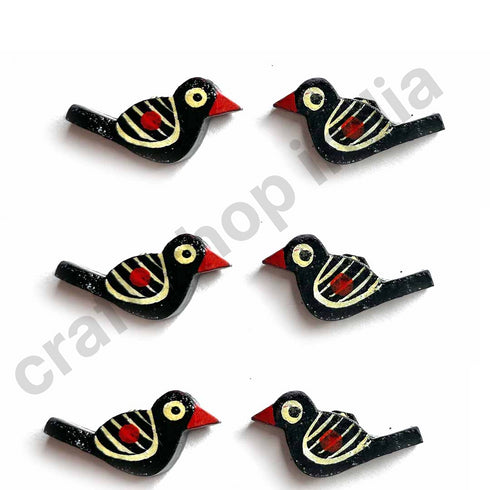 Black Bird Wooden Miniature