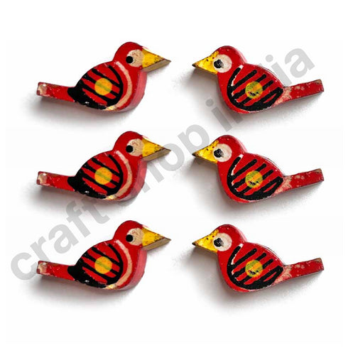 Red Bird Wooden Miniature