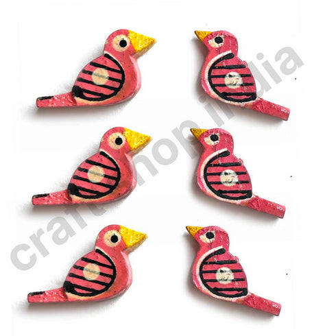 Pink Bird Wooden Miniature